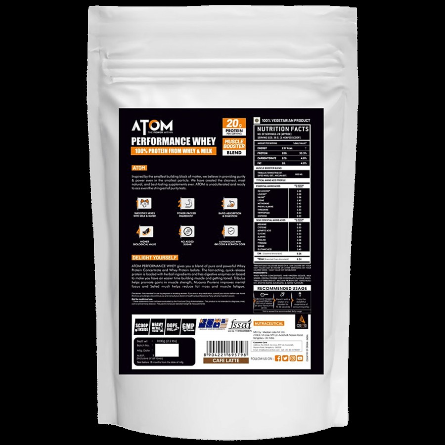 As-It-Is Nutrition ATOM Performance Whey - For Faster Recovery