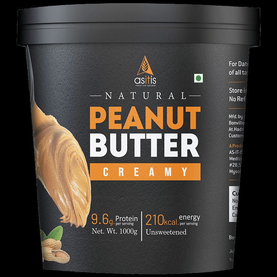 As-It-Is Nutrition Natural Peanut Butter - Creamy