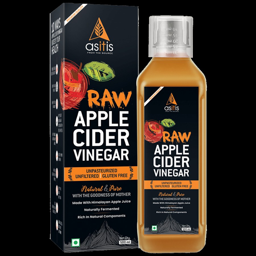 As-It-Is Nutrition Raw Apple Cider Vinegar With Mother - Unpasteurised