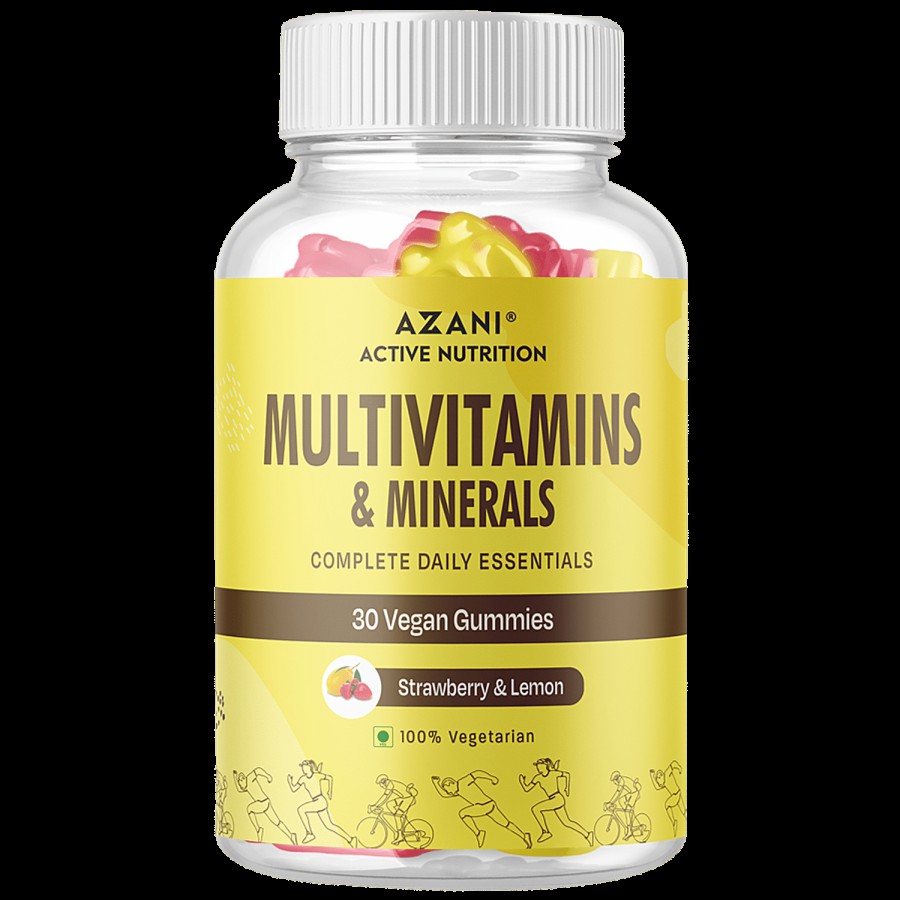 Azani Active Nutrition Multi-Vitamins & Minerals Vegan Gummies - Strawberry & Lemon