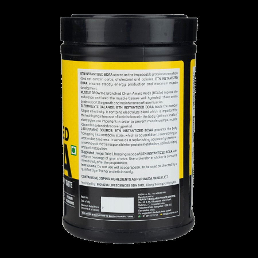 BTN Sports Instantized BCAA Enriched with Electrolytes  - Electric Candy Flavour