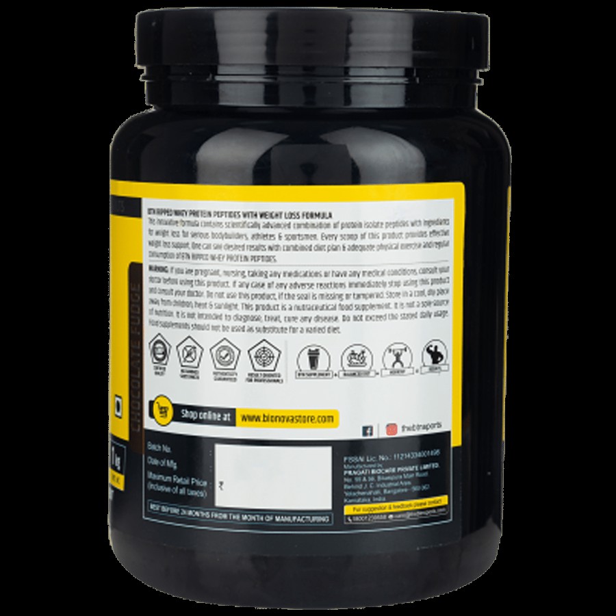 BTN Sports Ripped Whey Protein - Peptides With Weight Loss Formula