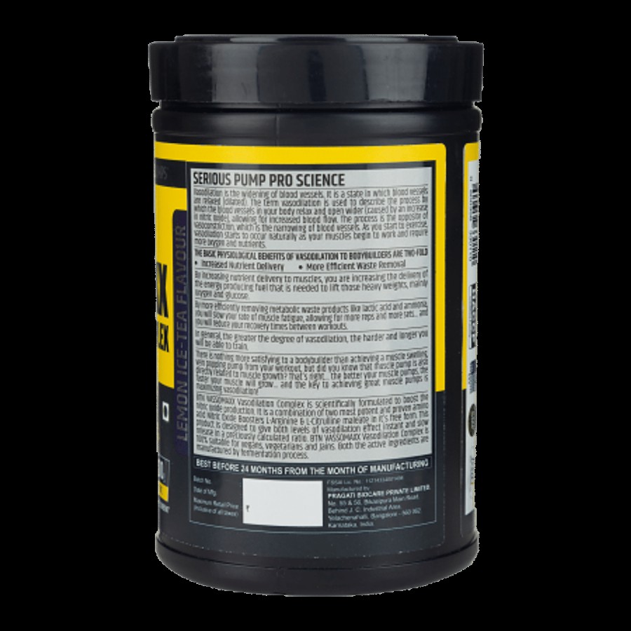 BTN Sports Vassomax Vasodilation Complex - Lemon Ice Tea Flavour