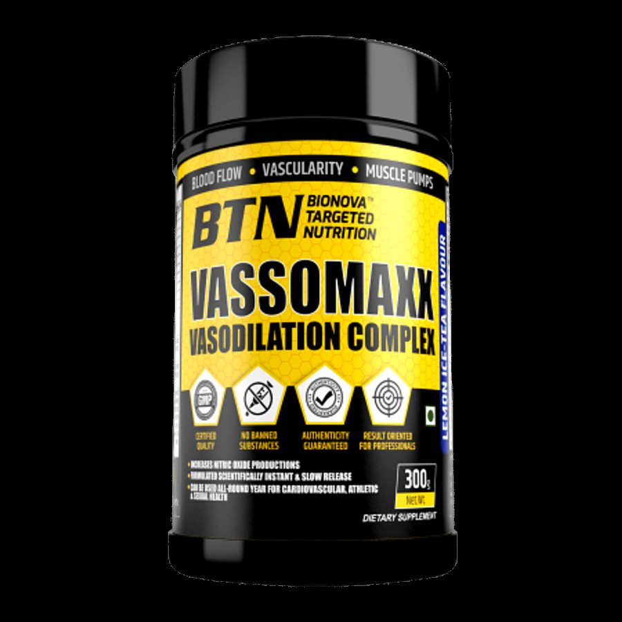 BTN Sports Vassomax Vasodilation Complex - Lemon Ice Tea Flavour