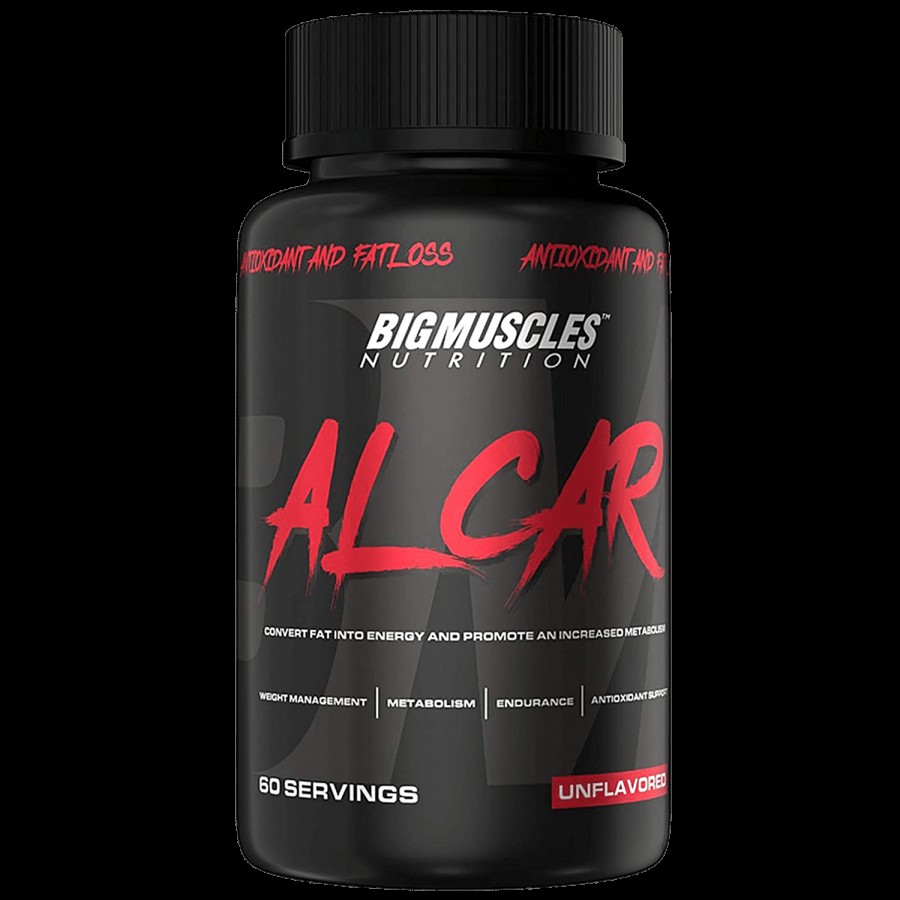 Bigmuscles Nutrition Alcar Tablets - Acetyl L- Cartinine 1000 mg Per Serve - Natural Fat Burner