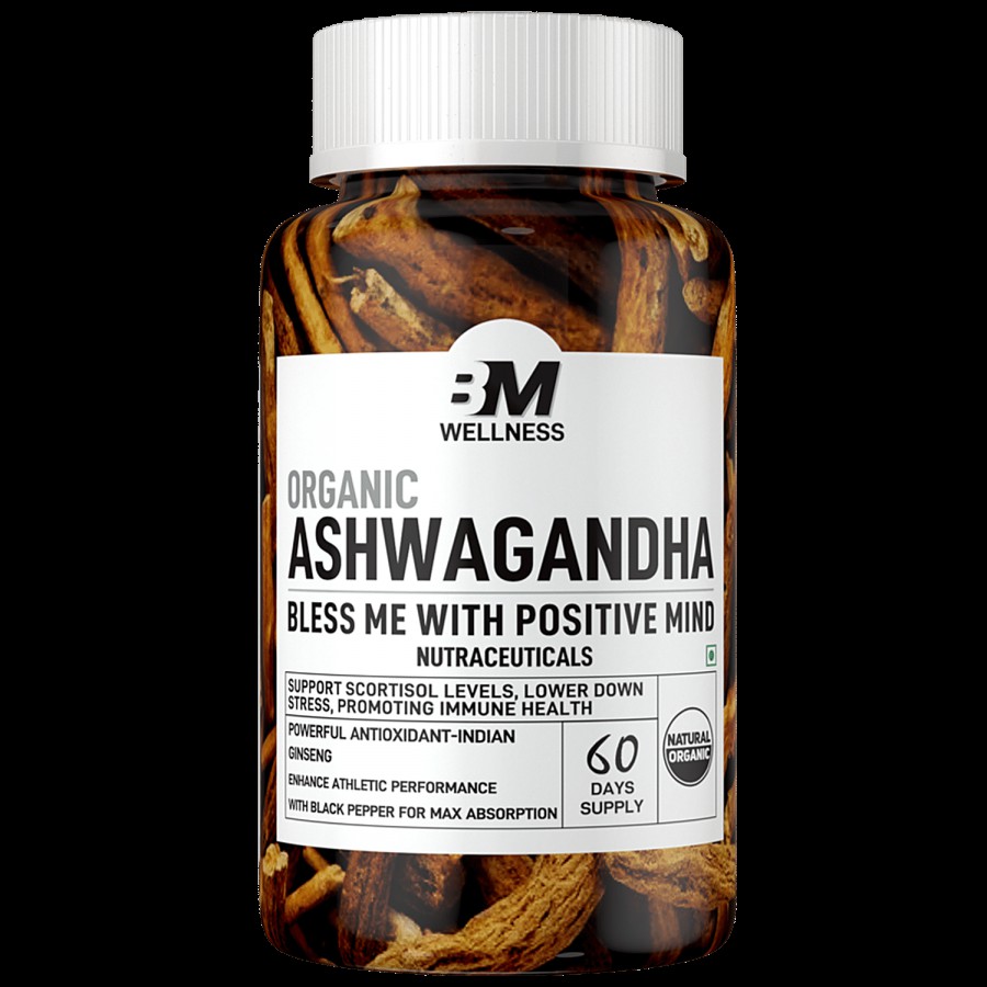 Bigmuscles Nutrition Ashwagandha Organic 800 mg Tablets