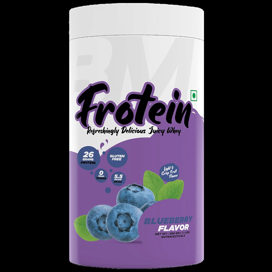 Bigmuscles Nutrition Frotein Refreshing Hydrolysed Isolate Whey Protein - Blueberry