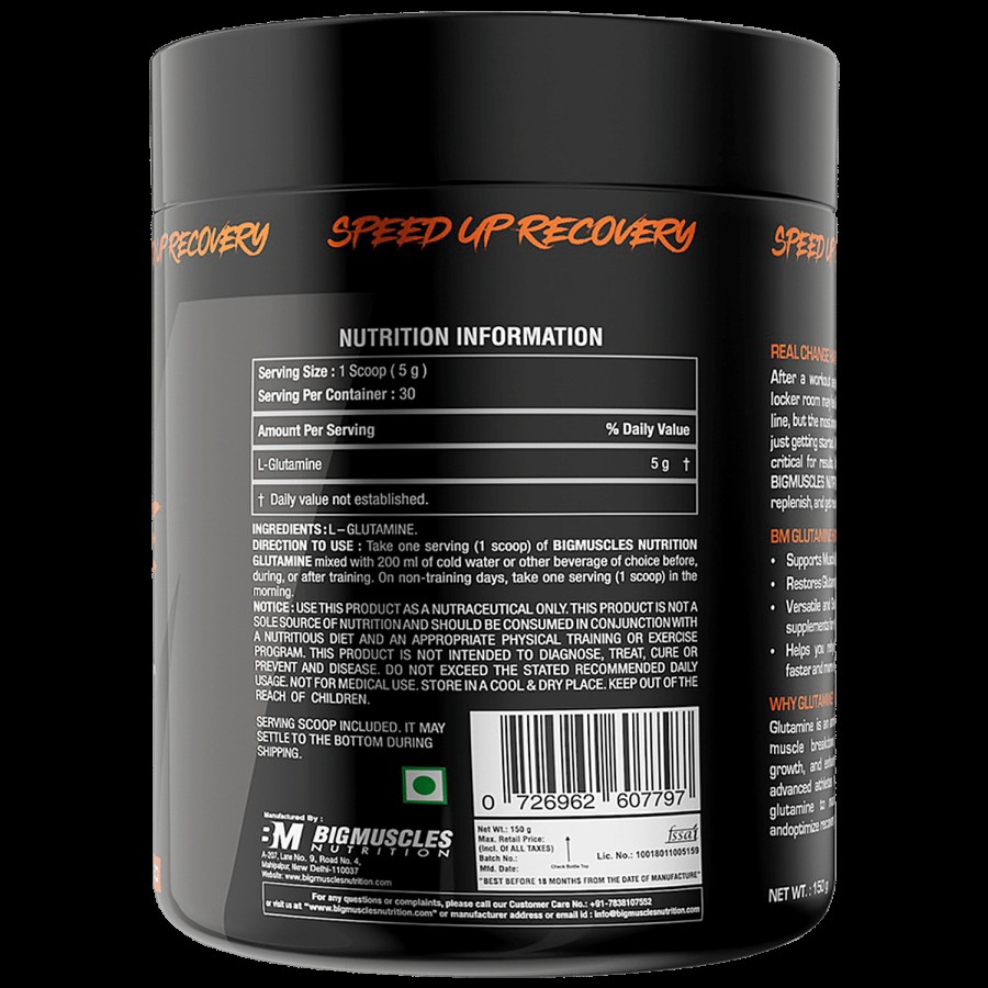 Bigmuscles Nutrition Glutamine Powder - Sex On The Beach