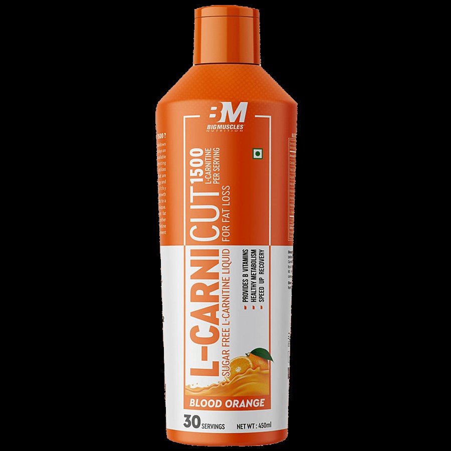 Bigmuscles Nutrition L-Carnicut - Liquid L-Carnitine With Vitamin B - Blood Orange