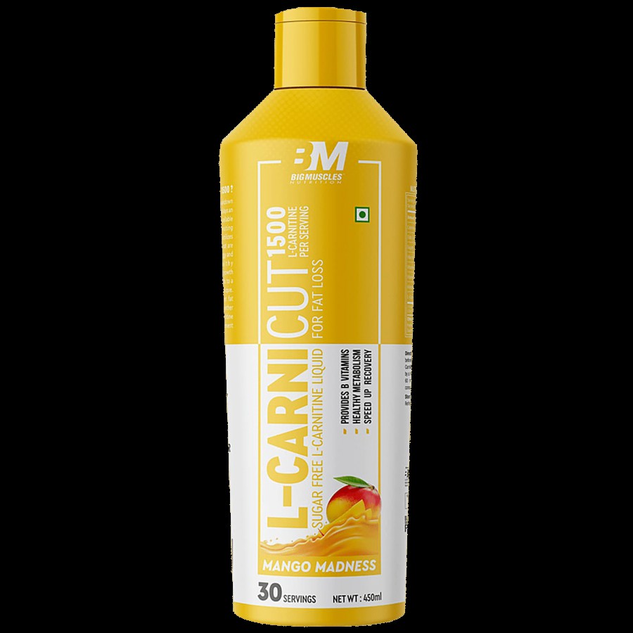 Bigmuscles Nutrition L-Carnicut - Liquid L-Carnitine With Vitamin B - Mango Madness