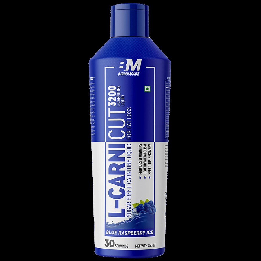 Bigmuscles Nutrition L-Carnicut Liquid L-Carnitine With Vitamin B - Blue Raspberry