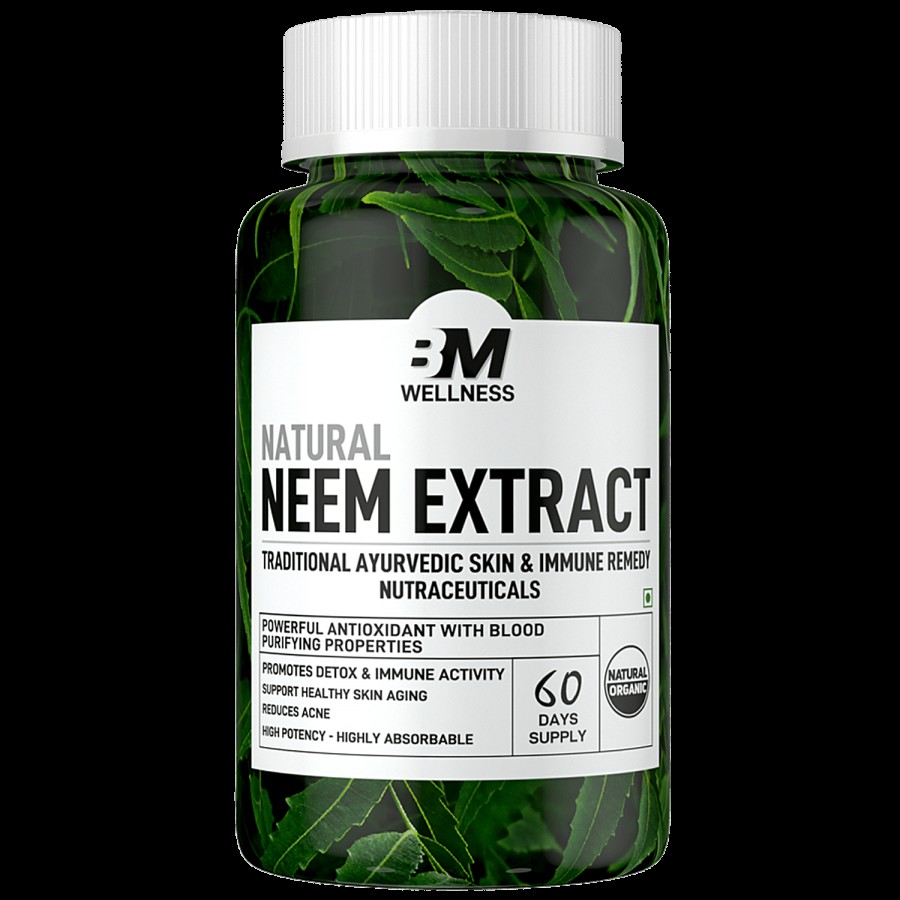 Bigmuscles Nutrition Natural Neem Extract Tablets (800mg) - Antioxidant Rich & Blood Purification