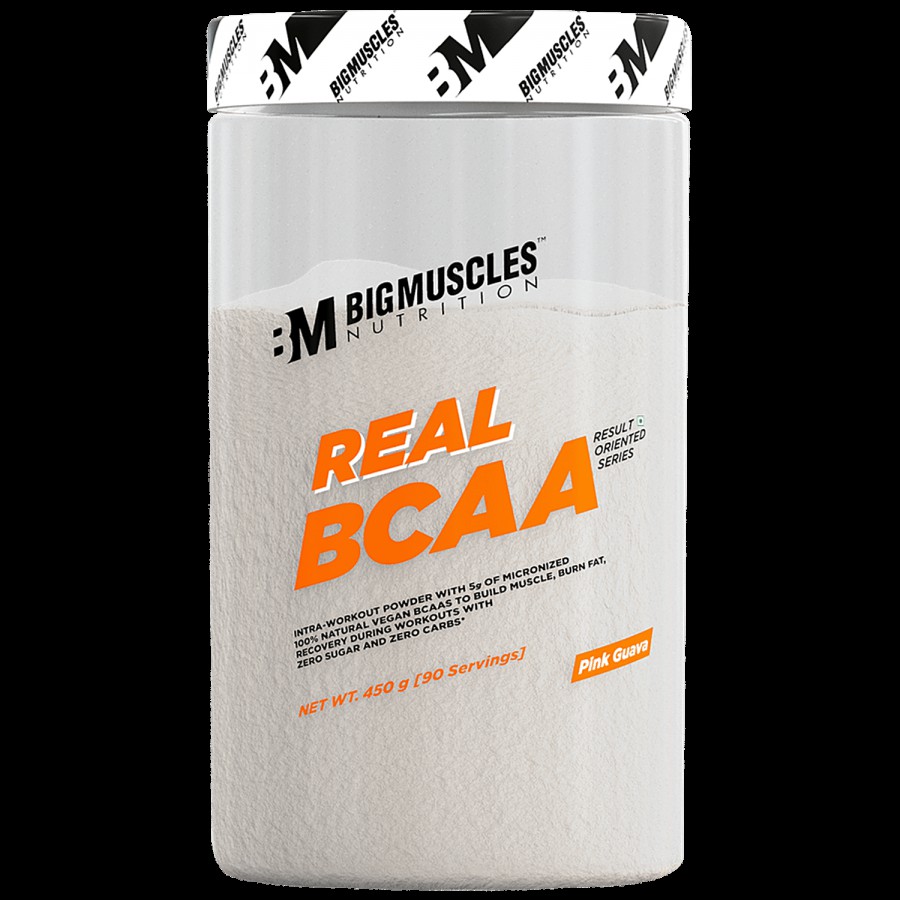 Bigmuscles Nutrition Real BCAA Intra Workout Powder Supplement - Pink Guava