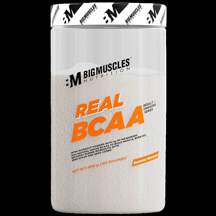 Bigmuscles Nutrition Real BCAA Intra Workout Powder Supplement - Summer Bonanza