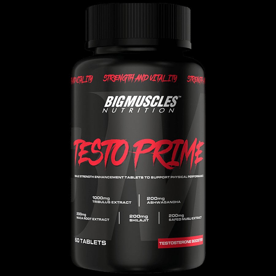 Bigmuscles Nutrition Testosterone Booster Supplement Tablets - Testo Prime