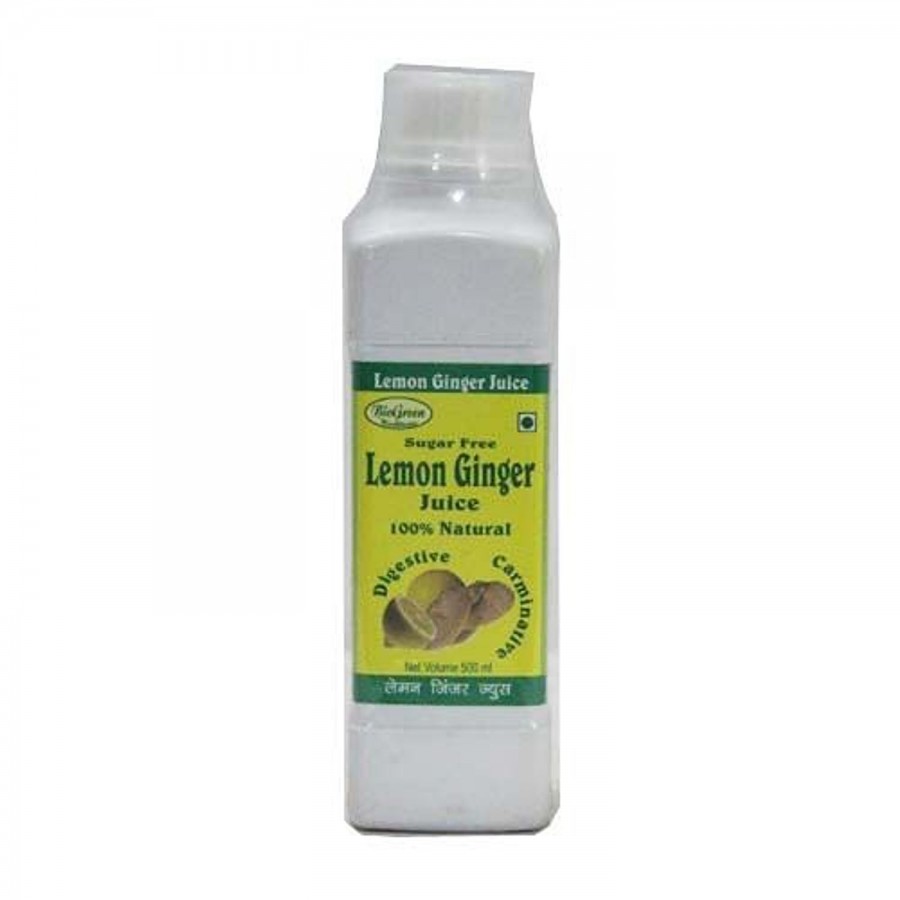 Bio Green Lemon Ginger Juice - 100% Natural Suger Free