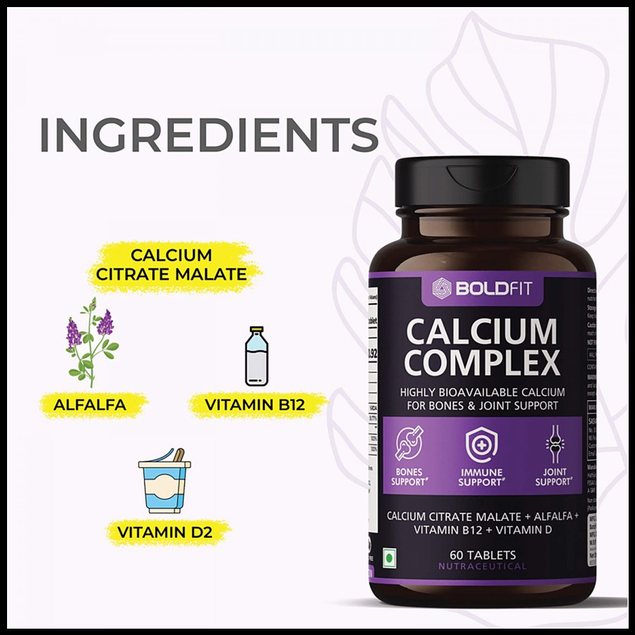 Boldfit Calcium Complex Supplement Tablet - For Strong Bones & Joints