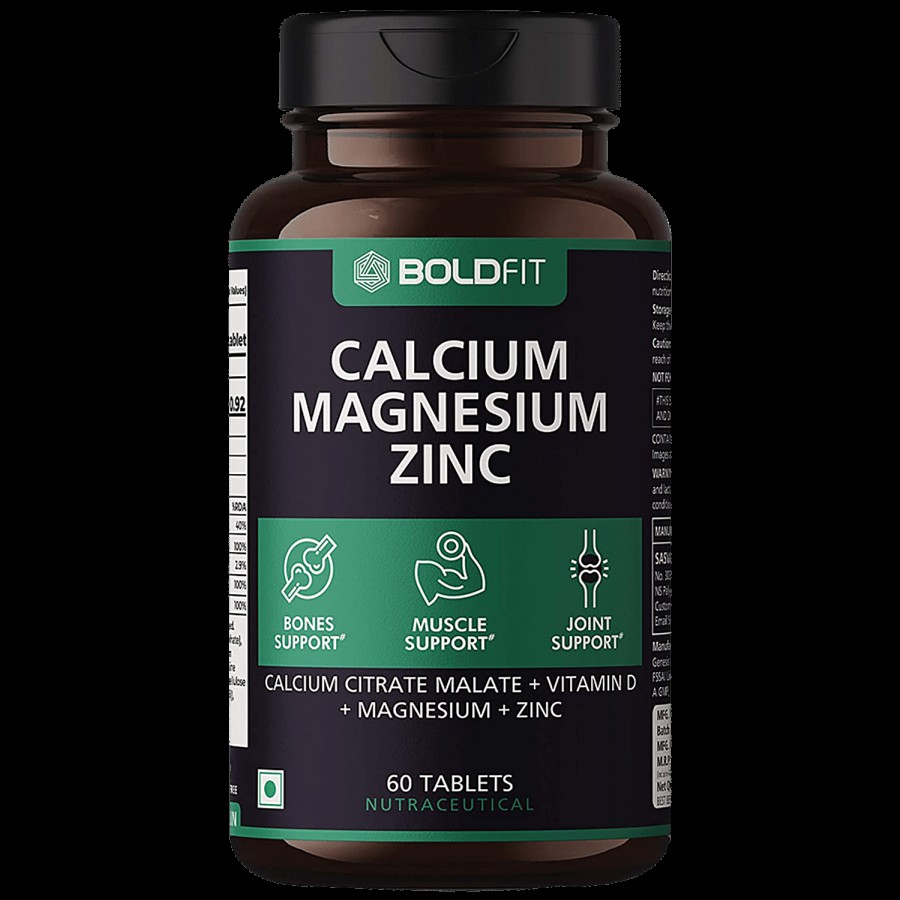 Boldfit Calcium Magnesium Zinc Tablet - Supports Immunity