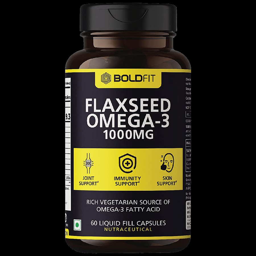 Boldfit Flaxseed Omega 3 Capsule - Supports Immunity