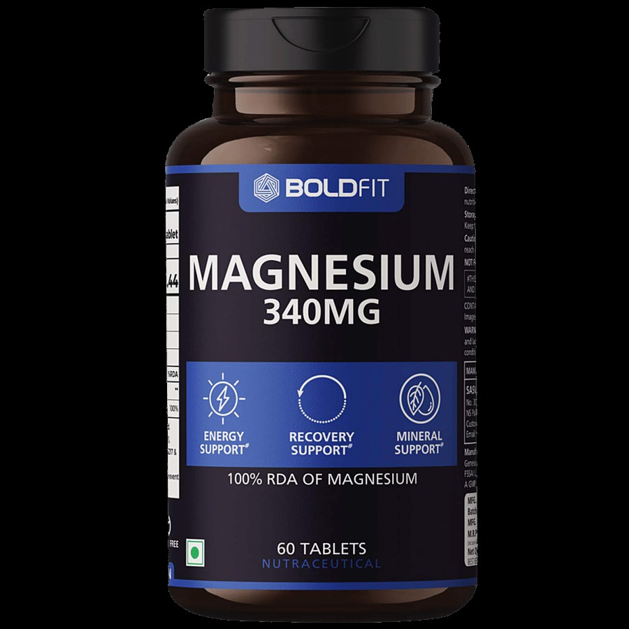 Boldfit Magnesium 340 Mg Supplement Tablet - Provides Energy