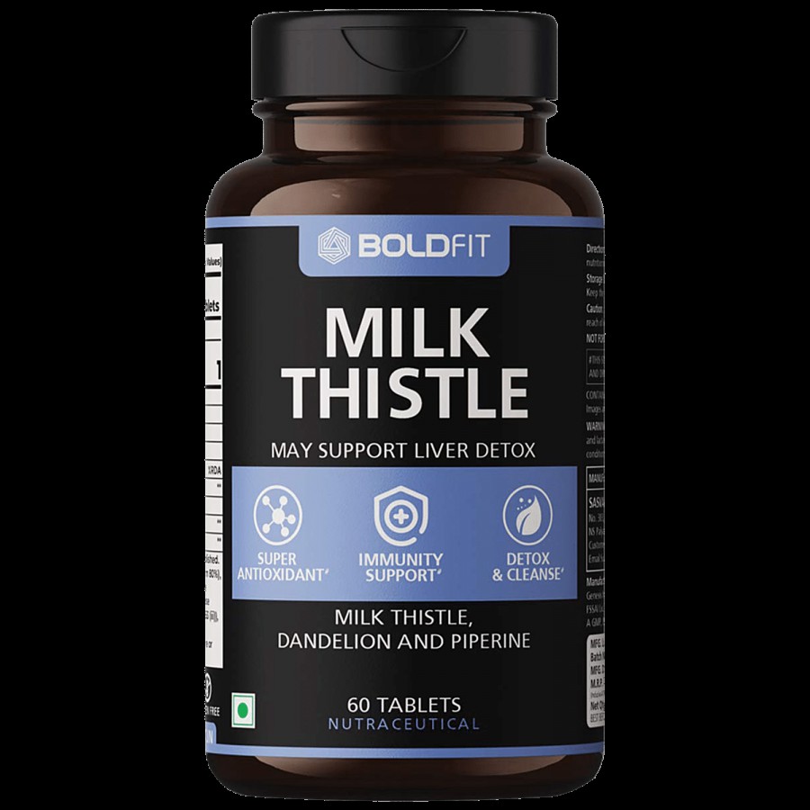 Boldfit Milk Thistle - Supports Liver Detox