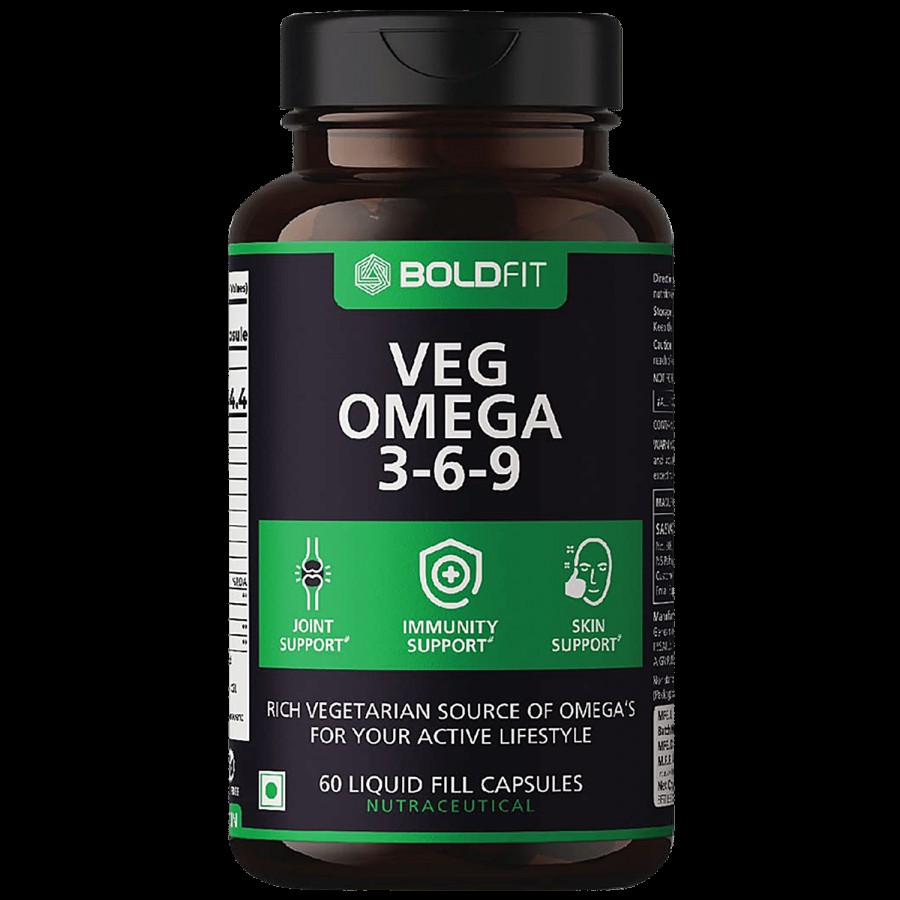 Boldfit Veg Omega 3-6-9 Tablet - For Joint & Skin Support