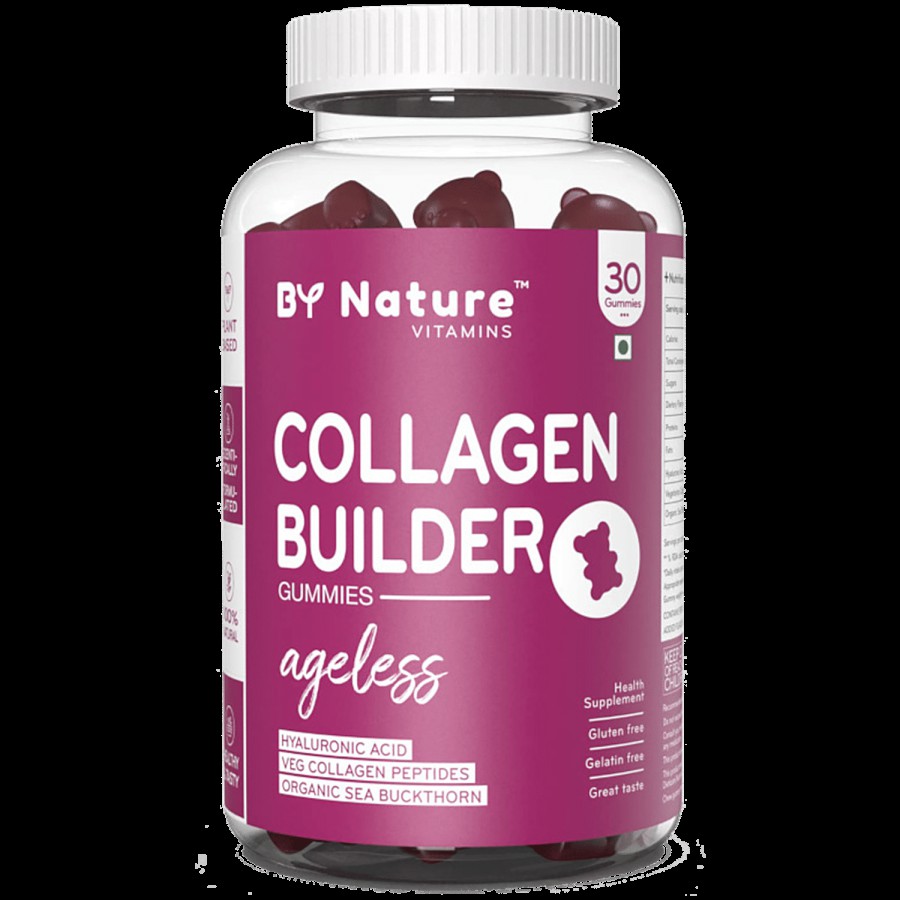 By Nature Collagen Builder Gummies Ageless For Rejuvenated Skin & Anti-Wrinkle - Organic Sea Buckthorn