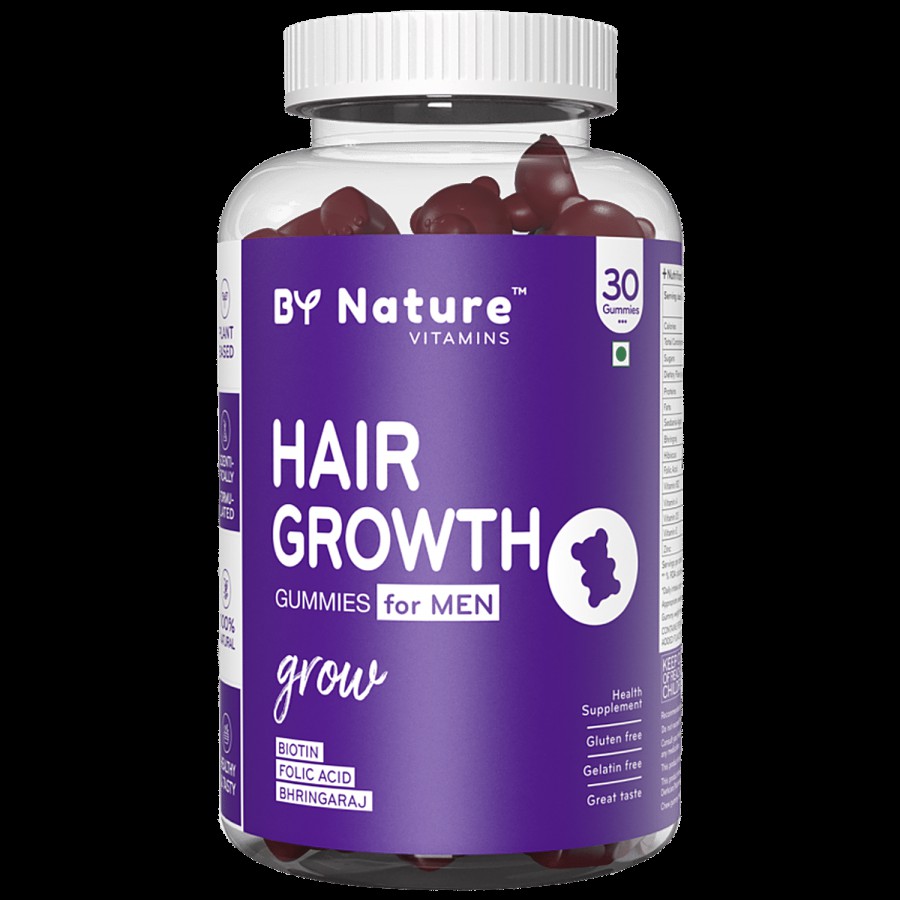 By Nature Hair Growth Gummies For Men With Biotin