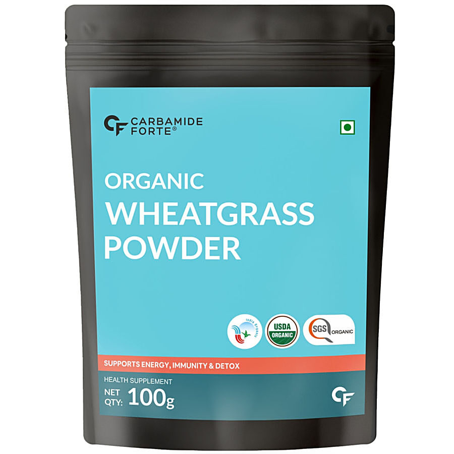 Carbamide Forte Organic Wheatgrass Powder - Supports Energy & Immunity With Enzymes