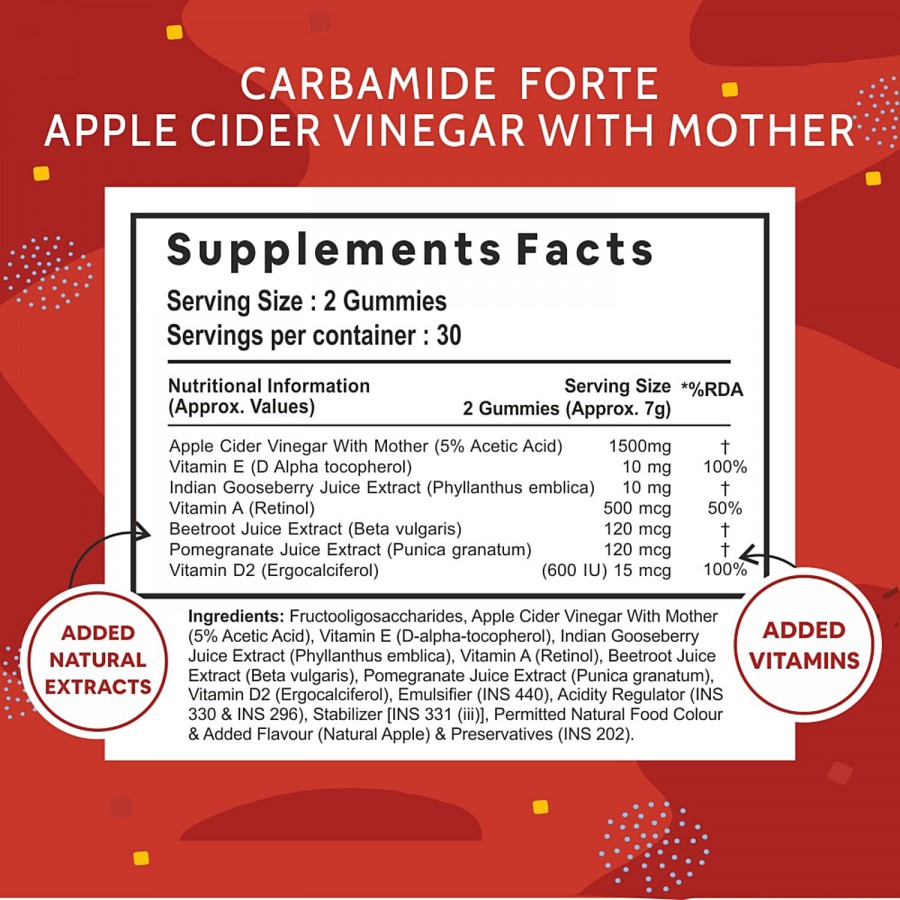 Carbamide Forte Apple Cider Vinegar Gummies