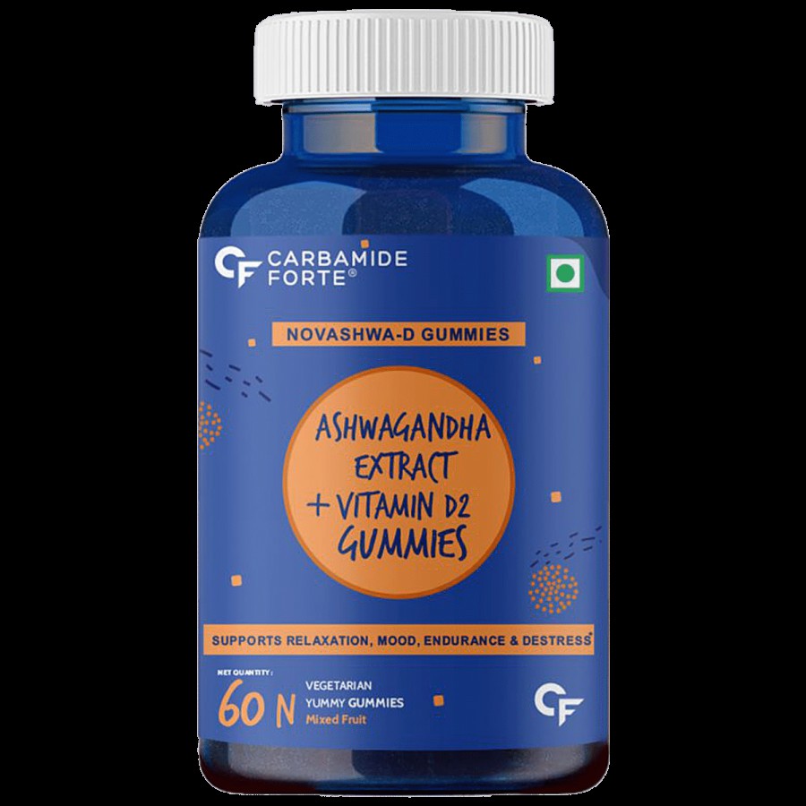 Carbamide Forte Ashwagandha Extract With Vitamin D Gummies - Mixed Fruit Flavour