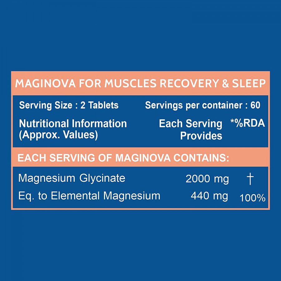 Carbamide Forte Chelated Magnesium Glycinate 2408mg Vegetarian Tablets - For Muscles