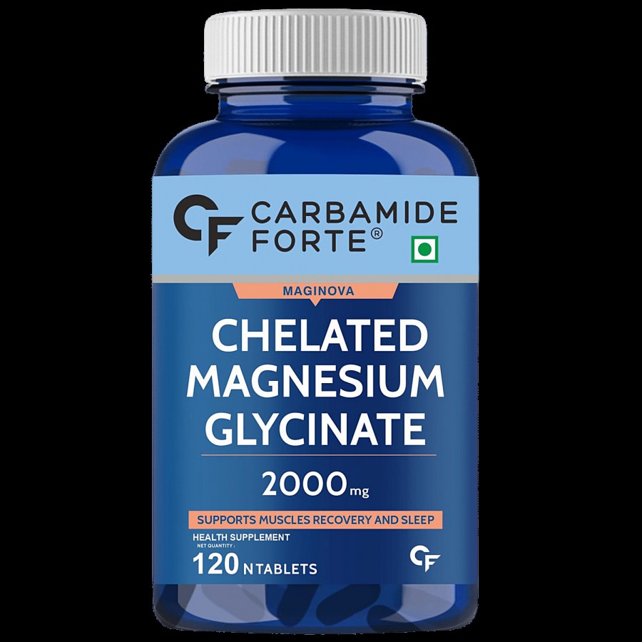 Carbamide Forte Chelated Magnesium Glycinate 2408mg Vegetarian Tablets - For Muscles