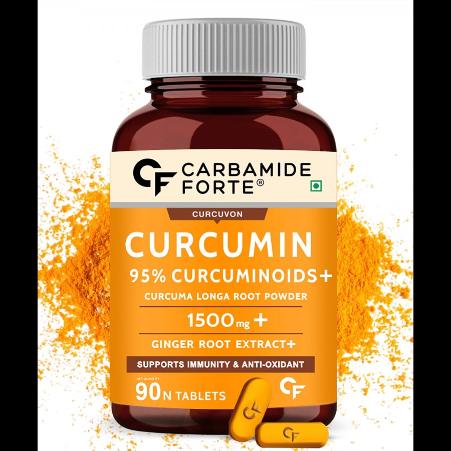 Carbamide Forte Curcumin 95% Curcuminoids  + Piperine Vegetarian Tablets - For Immunity