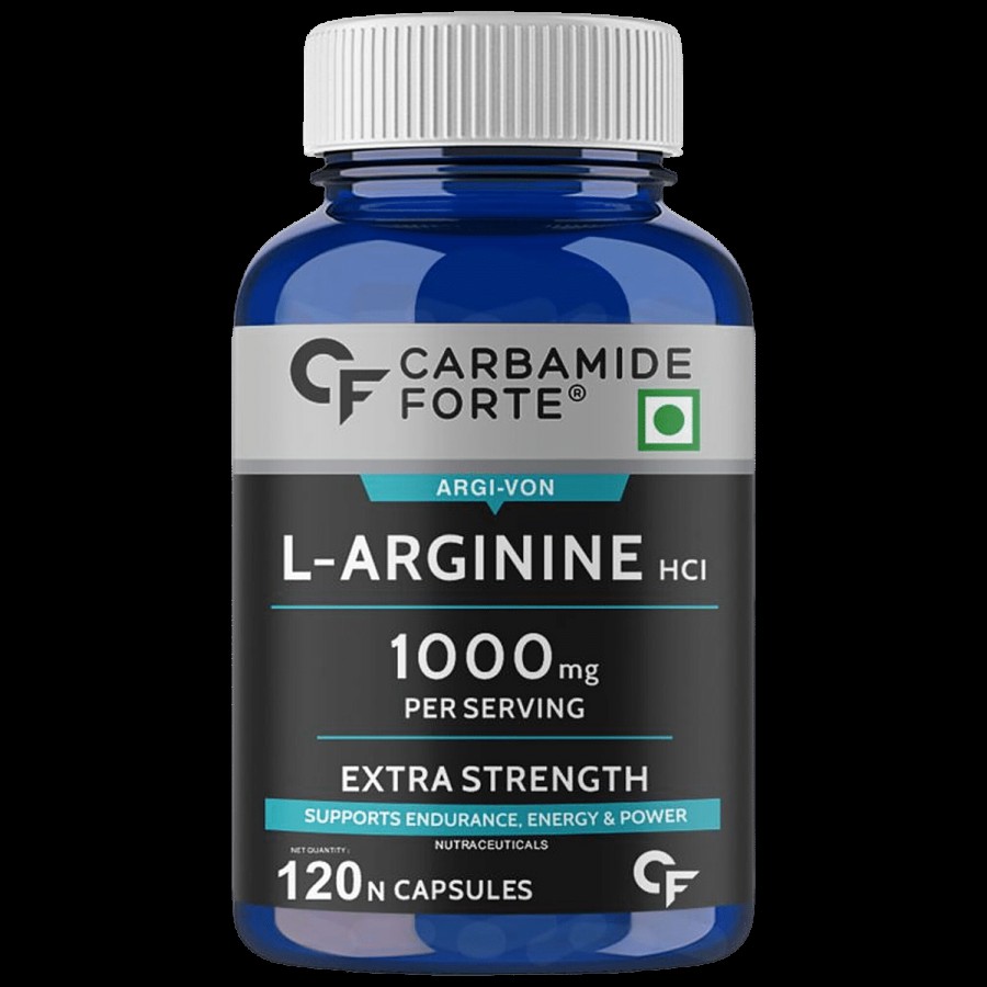 Carbamide Forte L Arginine HCI 1000mg Vegetarian Capsules - For Strength