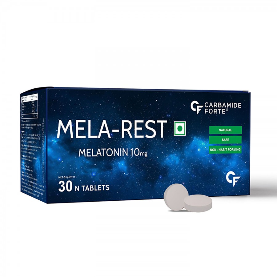 Carbamide Forte Mela-Rest Melatonin 10mg Vegetarian Tablets - Sleeping Aid