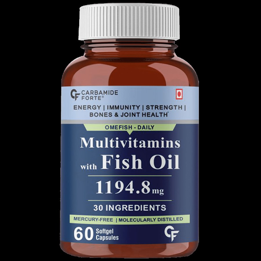 Carbamide Forte Multivitamins With Fish Oil 1194.8mg + 30 Ingredients Softgels - For Immunity