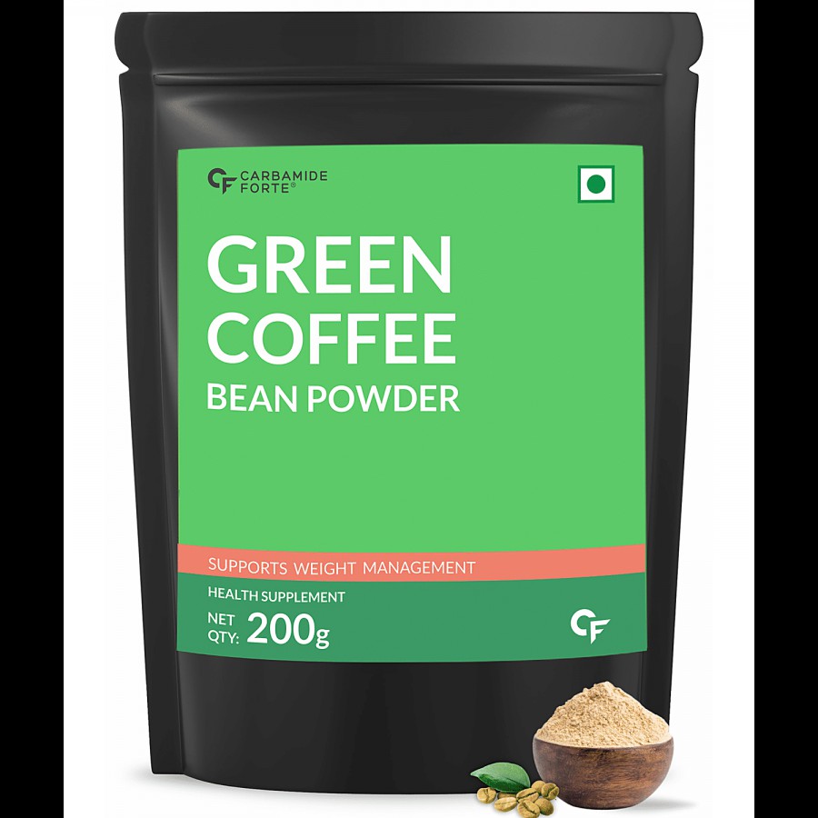 Carbamide Forte Organic Green Coffee Beans Powder - Supports Weight Management