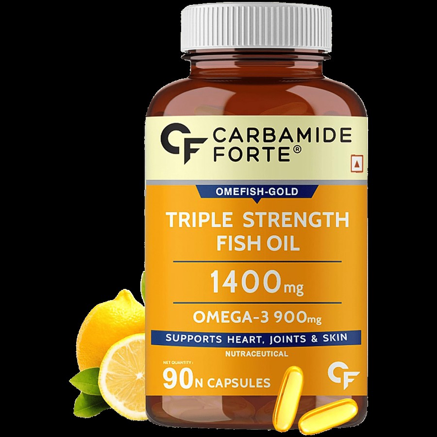 Carbamide Forte Triple Strength Omega 3 Fish Oil 1400mg Softgel Capsules - For Heart & Brain