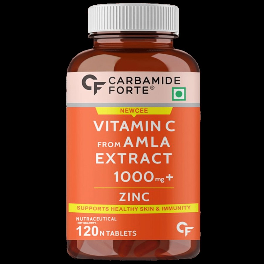 Carbamide Forte Vitamin C Amla Extract 1000mg + Zinc Vegetarian Tablets - For Immunity