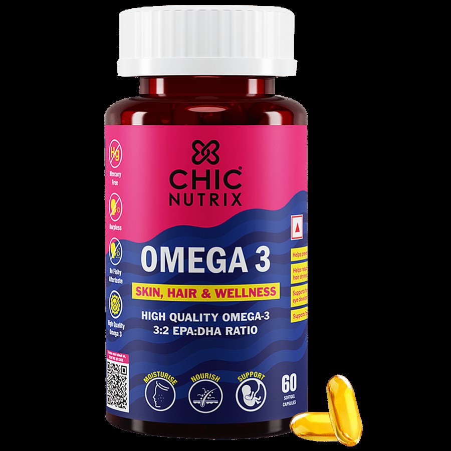 Chicnutrix Omega 3 Capsules - Promotes Skin