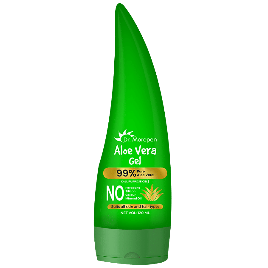 Dr. Morepen 99% Pure Aloe Vera Gel - For Glowing Skin & Healthy Hair