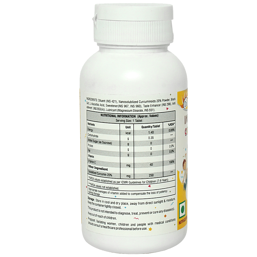 Dr. Morepen Immuniply Curcumin & Vitamin C Chewable Tablets For Kids - Immunity Booster