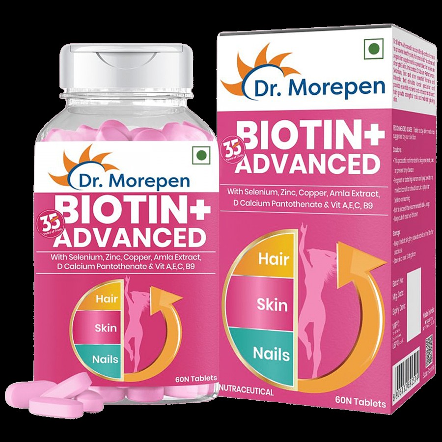 Dr. Morepen Biotin+ Tablets - Hair