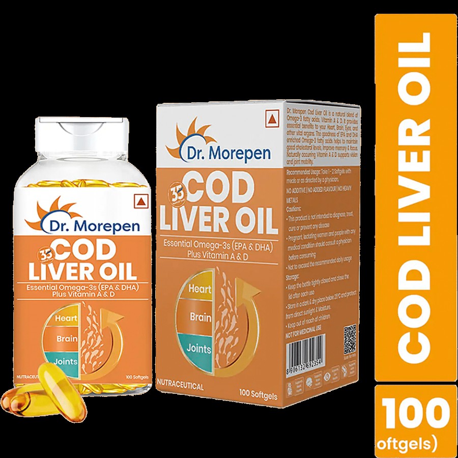 Dr. Morepen COD Liver Oil Softgels - Natural Omega 3