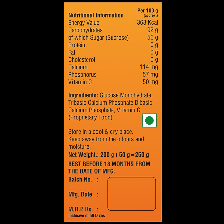 Dr. Morepen Glucose Powder - Tangy Orange