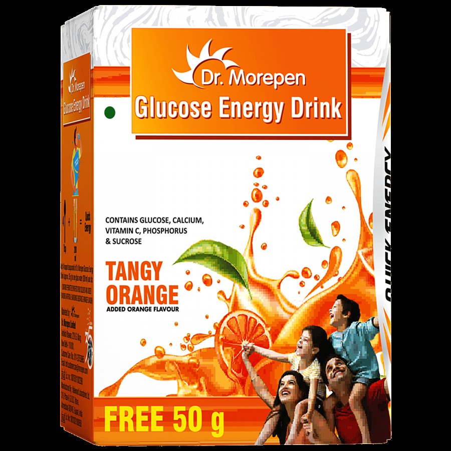 Dr. Morepen Glucose Powder - Tangy Orange