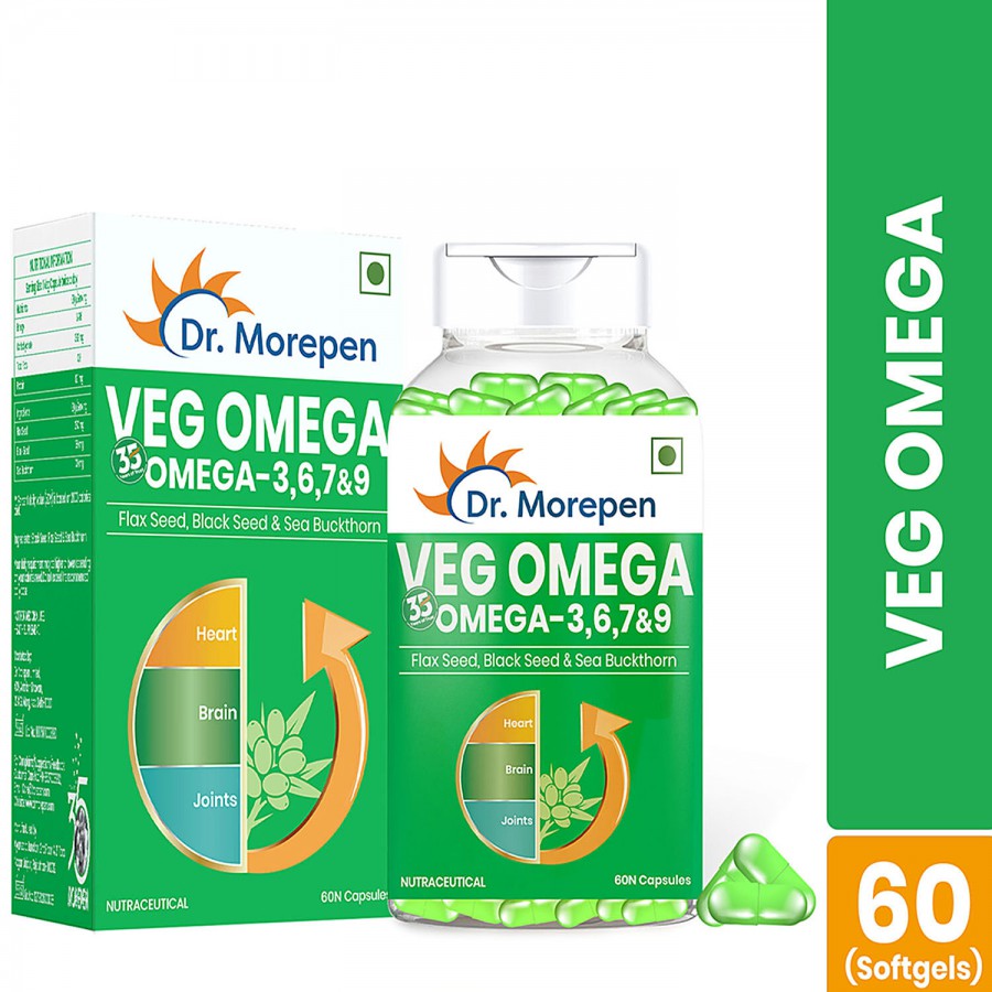 Dr. Morepen Veg Omega 3 6 7 9 Capsules - For Healthy Heart