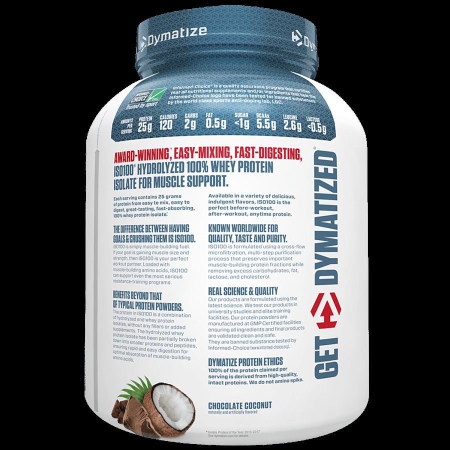 Dymatize Protein Powder - ISO 100 Hydrolyzed