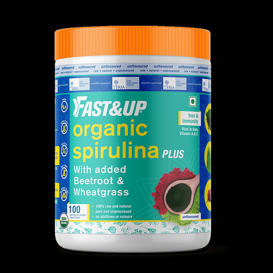 Fast&Up Organic Spirulina Plus - Wheatgrass & Beetroot